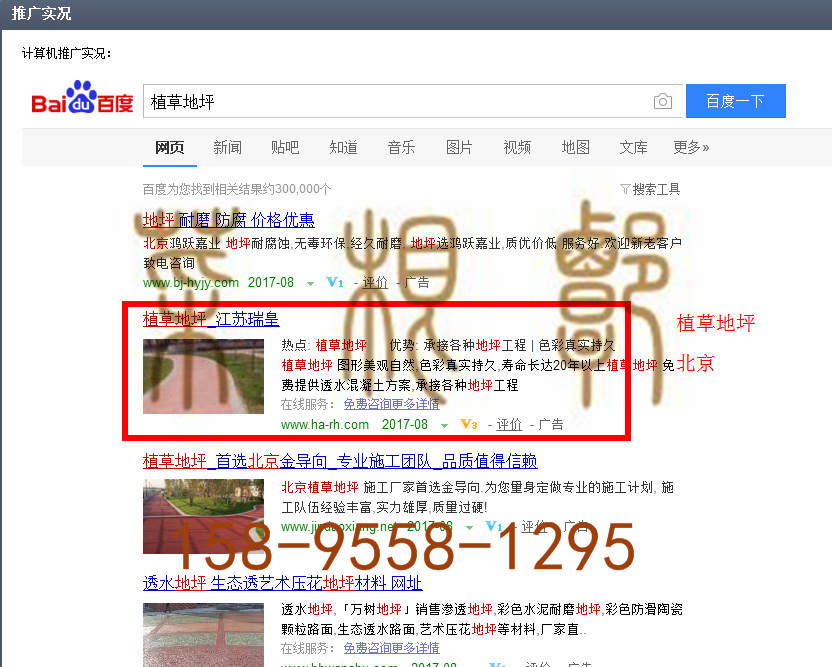 苏州竞价网站托管优化推广公司，菜根谭网络科技有限公司查询瑞皇关键词排名8月28日推广实况案例（1）